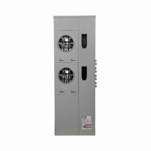 Eaton 37MM420R12CAB 37MM-Three-Phase Commercial Meter Stack Modules, EHD3_ , CC3_X, CVS3_X, CV3_X, CVH3_X secondary breaker, 225A socket, 208Y/120V, Ringless, Copper 1200A bus, Lever bypass, Seven-jaws, 4 sockets, A-B phase balance