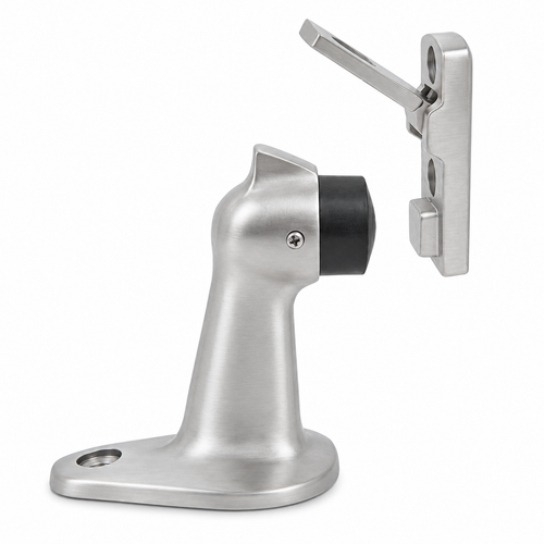Don-Jo 1453 Floor Door Stop, 2-1/2" x 1-1/2" Base, 3" Height, Cast Brass
