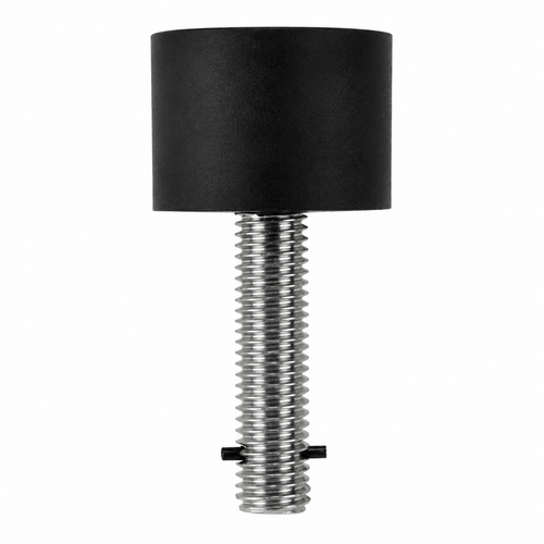 Don-Jo 1462 Detention Floor Stop in Black with Rubber Fasteners