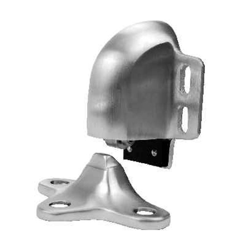 Don-Jo Don-Jo 1520 Door Holder in Satin Chrome, 3" W x 3 1/2" H, Cast Brass Material DON-1520