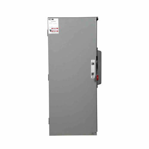 Eaton 3MFS600RTC main fusible switch, 600A, Copper, NEMA 3R, Overhead, Class T, 100 kAIC, Four-wire, Three-phase, Barrier kits: 400A-800A fusible switches: bottom feed-3MFSBBK, top feed-3MFSTB, 120/208V, (2) #4 AWG-600 kcmil