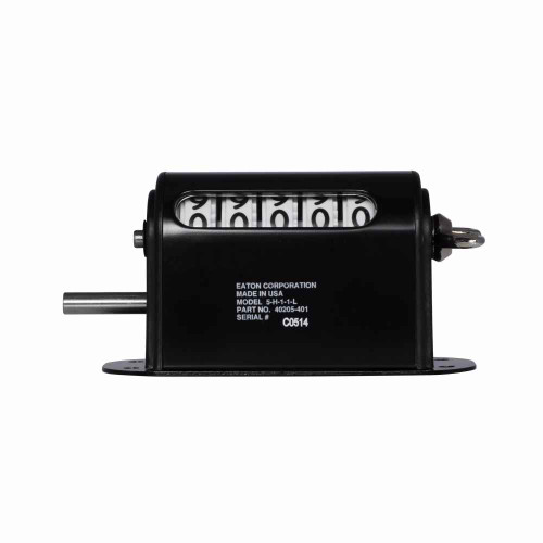 Eaton 5-H-1-1-L Stroke Totalizer, H, 5 digit, Actuator, Right hand, Wing nut reset, 800 CPM, Base mount, 1:1
