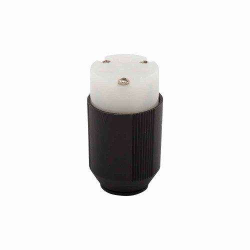 Eaton 5669N Arrow Hart auto grip straight blade connector,#18-12 AWG,15A,Industrial,250V,Back wire,Black and white,Brass,Polycarbonate with thermoplastic housing,6-15R,Two-pole,three-wire,grounding,Screw,0.33-0.66",Nylon,Core pack