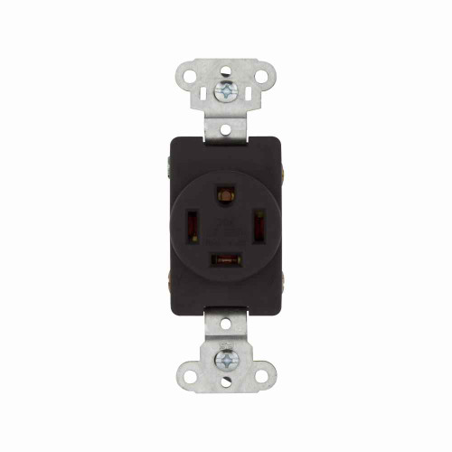Eaton 5759 power device receptacle, #12 - 4 AWG, 20A, Flush, 125/250V, Back, Black, NEMA 14-20R, Three-pole, Four-wire, Three-pole, four-wire, grounding, Screw, Glass-filled nylon, Power