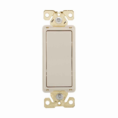 Eaton 7621LA-BOX commercial grade decorator switch, Box, #14-10 AWG, 20A, Flush, 120/277V, Back/push, Antimicrobial paddle, Maintained, Light almond, Motor Control, Fan, LED, Incand, ELV,MLV,CFL, Florscnt, Halogen, Single-pole, Thermoplastic 647604
