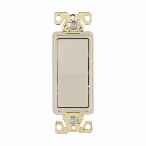 Eaton 7623LA-BOX commercial grade decorator switch, Box, #14-10 AWG, 20A, Flush, 120/277V, Back/push, Antimicrobial paddle, Maintained, Light almond, Motor Control, Fan, LED, Incand, ELV,MLV,CFL, Florscnt, Halogen, Three-way, Thermoplastic 647666