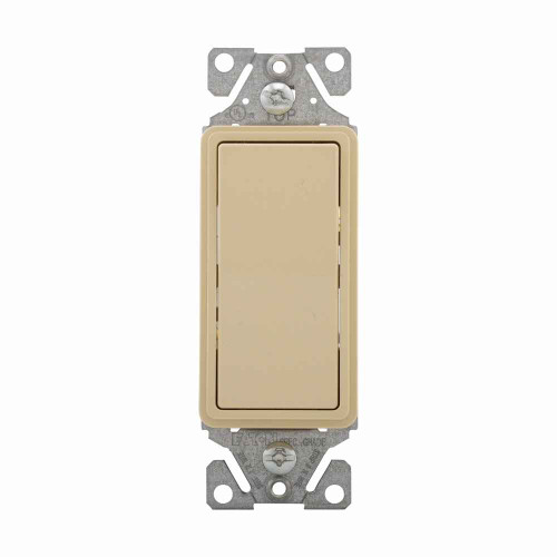 Eaton 7503V standard grade decorator switch, #14-12 AWG, 15A, Flush, 120/277V, Back/push, Decorator, Maintained, Ivory, Motor Control, Fan, LED, Incand, ELV,MLV,CFL, Florscnt, Halogen, Three-way, Thermoplastic 627682 Eaton 7503V standard grade decorator switch, #14-12 AWG, 15A, Flush, 120/277V, Back/push, Decorator, Maintained, Ivory, Motor Control, Fan, LED, Incand, ELV,MLV,CFL, Florscnt, Halogen, Three-way, Thermoplastic 627682