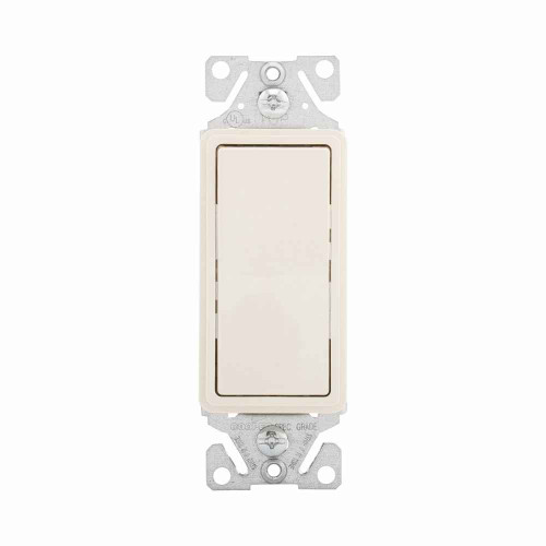 Eaton 7501LA-BOX standard grade decorator switch, Box, #14-12 AWG, 15A, Flush, 120/277V, Back/push, Decorator, Maintained, Light almond, Motor Control, Fan, LED, Incand, ELV,MLV,CFL, Florscnt, Halogen, Single-pole, Thermoplastic 752384 Eaton 7501LA-BOX standard grade decorator switch, Box, #14-12 AWG, 15A, Flush, 120/277V, Back/push, Decorator, Maintained, Light almond, Motor Control, Fan, LED, Incand, ELV,MLV,CFL, Florscnt, Halogen, Single-pole, Thermoplastic 752384
