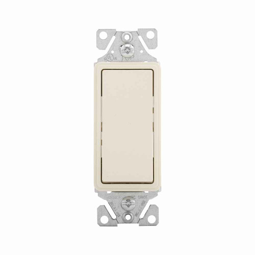 Eaton 7501A standard grade decorator switch, #14-12 AWG, 15A, Flush, 120/277V, Back/push, Decorator, Maintained, Almond, Motor Control, Fan, LED, Incand, ELV,MLV,CFL, Florscnt, Halogen, Single-pole, Thermoplastic Eaton 7501A standard grade decorator switch, #14-12 AWG, 15A, Flush, 120/277V, Back/push, Decorator, Maintained, Almond, Motor Control, Fan, LED, Incand, ELV,MLV,CFL, Florscnt, Halogen, Single-pole, Thermoplastic