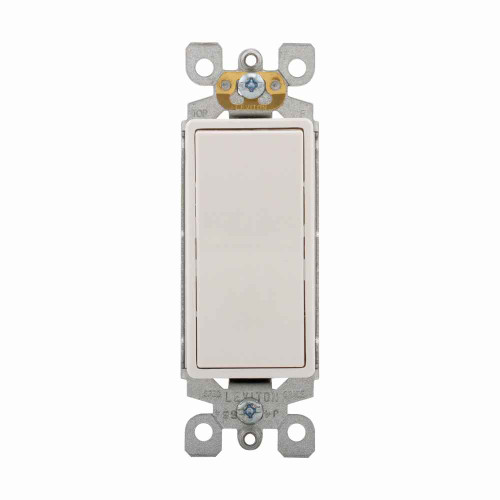 Eaton 7503-9W standard grade decorator switch, Auto-grounding, #14-12 AWG, 15A, Flush, 120/277V, Back/push, Decorator, Maintained, White, Motor Control, Fan, LED, Incand, ELV,MLV,CFL, Florscnt, Halogen, Three-way, Thermoplastic 737398 Eaton 7503-9W standard grade decorator switch, Auto-grounding, #14-12 AWG, 15A, Flush, 120/277V, Back/push, Decorator, Maintained, White, Motor Control, Fan, LED, Incand, ELV,MLV,CFL, Florscnt, Halogen, Three-way, Thermoplastic 737398