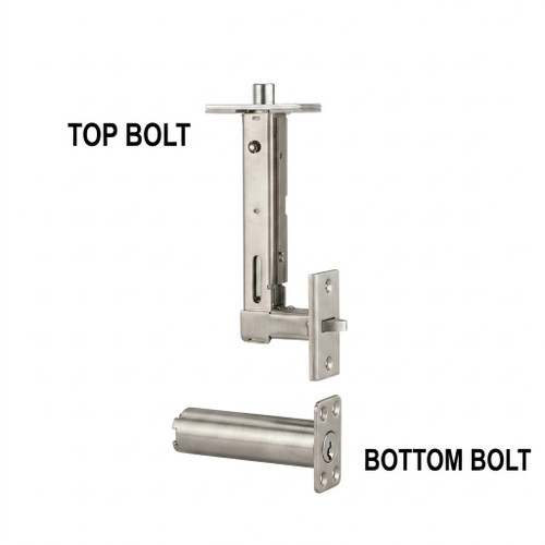 Cal-Royal Cal-Royal UNIFB540 Metal and Wood Door Universal Flush Bolts CAL-UNIFB540