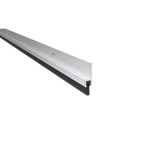 Pemko 18041 180-Degree Aluminum Fire-Rated Door Bottom Weatherstrip with 3/8" Nylon Brush - UL10C Certified