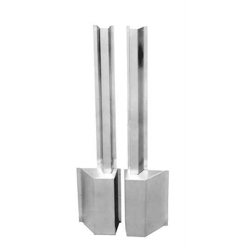 ABH 1811 Vertical Rod Protectors with Latch Bolt Covers - 24" Fire Rated ADA Compliance Kit