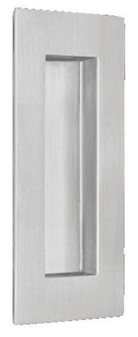 7506 Modern Rectangular Flush Cup, Solid Stainless Steel