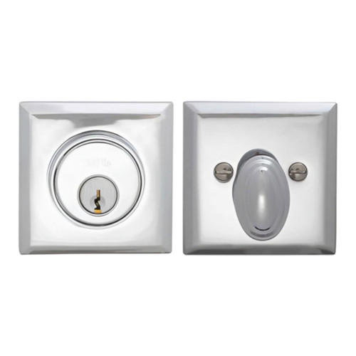 Omnia Omnia Rectangular Auxiliary Single Cylinder Deadbolt Kit, Solid Brass, 2-5/8" Square OMN-RECTDB