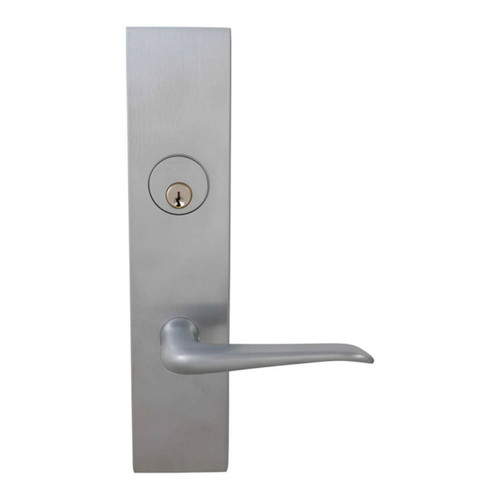 Omnia D12042 Solid Brass Deadbolt Lever Lockset with Sideplates - 10 9/16" Overall Length