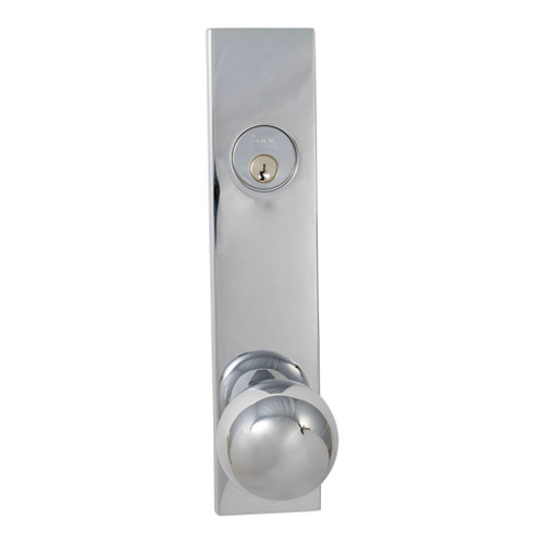 Omnia Omnia D12198 Deadbolt Knob Lockset With Plates, 10 9/16” Overall, 2 3/8" W, 3 1/4" Projection, 5-1/2" Center to Center OMN-D12198