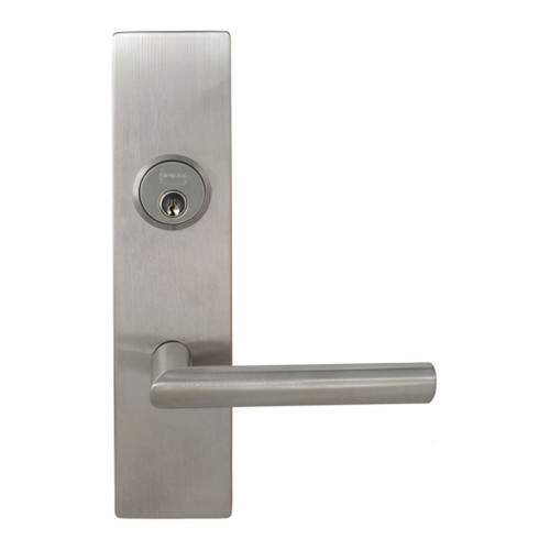 Omnia Omnia 12012 Mortise Lever Lockset With Plates, Satin Stainless Steel, 10-9/16" Overall, 2-3/8" W, 3" Projection OMN-12012