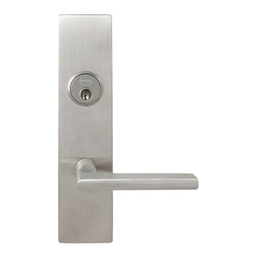 Omnia Omnia 12043 Mortise Lever Lockset With Plates, Satin Stainless Steel, 10-9/16" Overall, 2-3/8" W, 2-5/8" Projection OMN-12043
