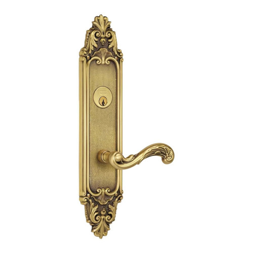 Omnia Omnia 57251 Ornate Mortise Lever Lockset With Plates, 14" Overall, 3" W, 2-3/8" Projection OMN-57251