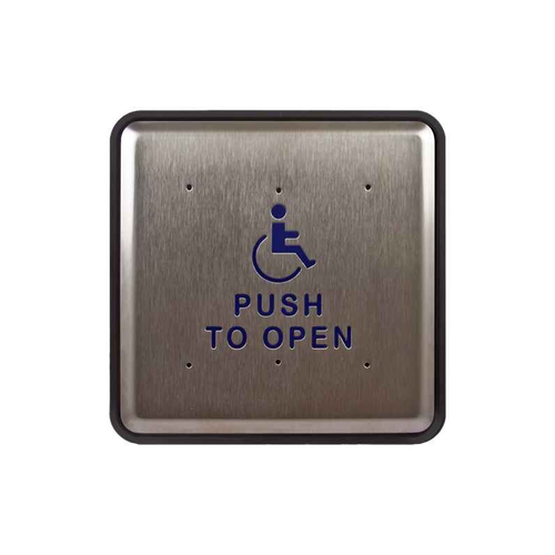 Norton Rixson 505/531 Push Switch - 6" x 6" Stainless Steel Door Control Plate with RF Option