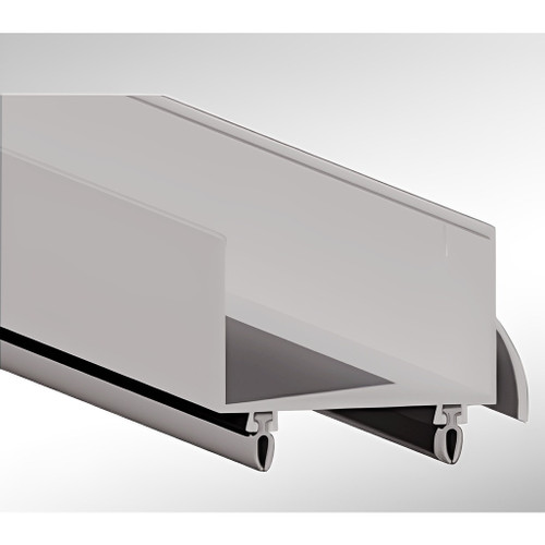 Cal-Royal Cal-Royal DSR-406 Aluminum Door Shoe with Rain Drip and Vinyl Insert CAL-DSR-406