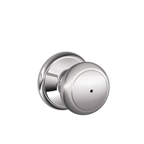 Schlage Residential Schlage Residential F40 - Privacy Lock - Andover Knob, 16080 Latch and 10027 Strike SCR-F40-NONKEYED-AND