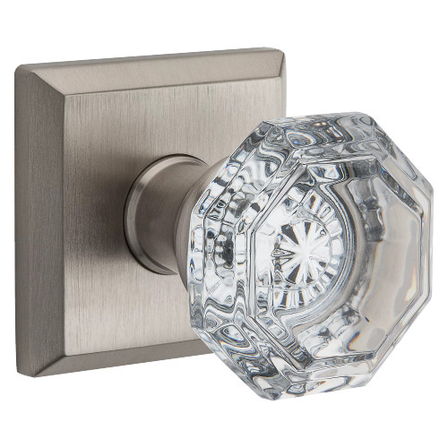 Baldwin Reserve Crystal Passage Knob Set with Traditional Rose
