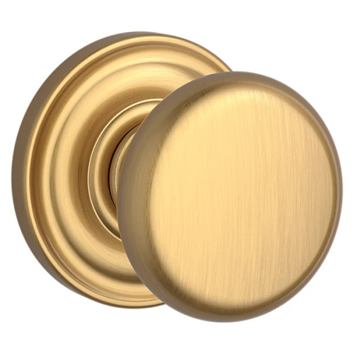 Baldwin Reserve Round Passage Knob Set with Traditional Rose