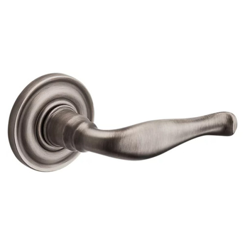 Baldwin Reserve Decorative Non-Turning One-Sided Dummy Lever with Traditional Rose