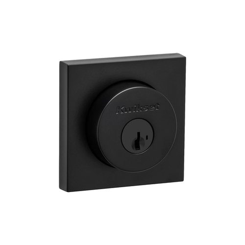 Kwikset 158SQT Square Deadbolt, Halifax Keyed Entry Single Cylinder Deadbolt with SmartKey(SMT)
