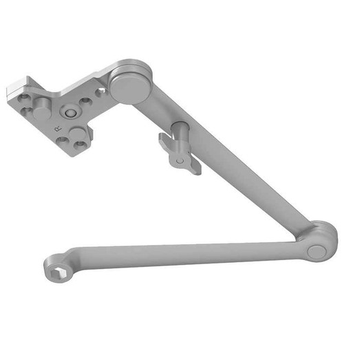 LCN 4040XP-3049CNS Hold-Open Cushion Arm with Manual Handle Control – 689 Aluminum Finish, isolated product view