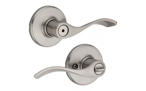 Kwikset 300BL Balboa Lever Privacy Door Lock, Interior Bed/Bath, Grade 3, Reversible, 6AL Latch & RCS Strike