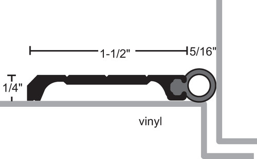 NGP 705EV Vinyl Perimeter Seal, Mill Aluminum