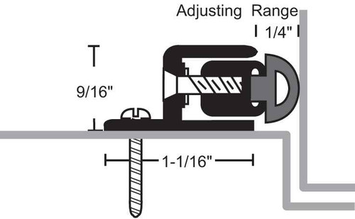 NGP NGP 106NA Adjustable Neoprene Perimeter Seal, 36" Anodized Aluminum NGP-106NA