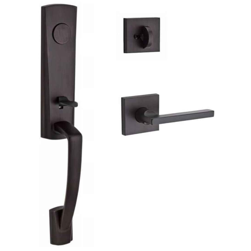 Baldwin Reserve Miami Full Dummy Entry Handleset with Contemporary Rose