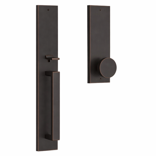 Baldwin Reserve Santa Cruz Full Dummy Entry Handleset with Contemporary Rose