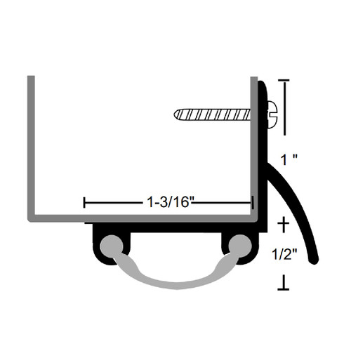 NGP 18V Vinyl Door Shoe, 36"