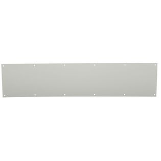 Schlage Residential SC8400 Aluminum Door Protection Kick Plate 8" x 34" - 619 Satin Nickel Finish