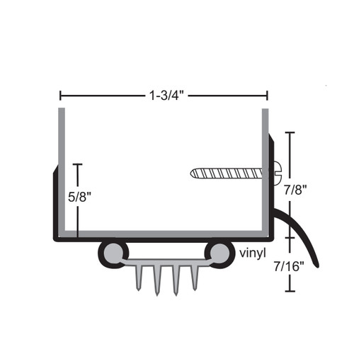 NGP 319EV Finned Vinyl Door Shoe, 42"