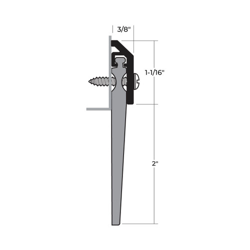NGP 203NA Neoprene Door Sweep, Anodized Aluminum