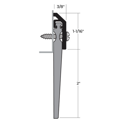 NGP 203NDKB Neoprene Door Sweep, 36" Dark Bronze