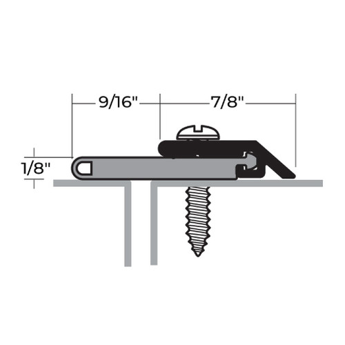 NGP 114NA Overlapping Astragal with Neoprene Seal, Anodized Aluminum