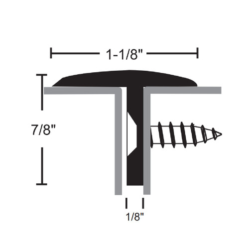 NGP 176A Overlapping Astragal, 84", Anodized Aluminum
