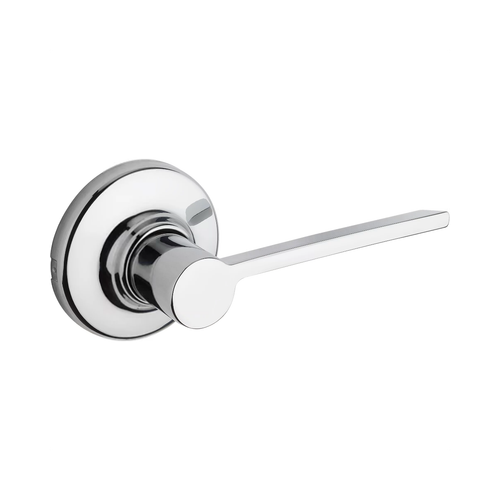 Kwikset KWI-405LRLRDT-S Ladera Lever with Round Rose Entry Door Lock SmartKey with 6AL Latch and RCS Strike