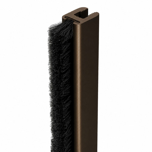 NGP NGP 143PDKB Mortised Astragal with Polypropylene Pile Seal, 96", Dark Bronze NGP-143PDKB 96