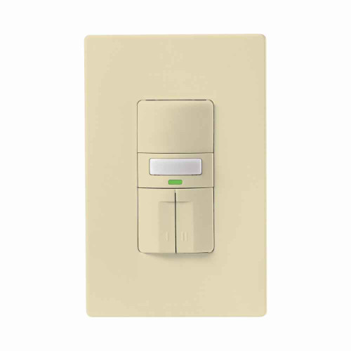 Eaton OS310R-V occupancy sensor dual switch, Dual switch, with nightlight, Flush, 120V, Wire leads, Maintained closure, Ivory, Incand, MLV, ELV, Flrsnt, CFL, LED, halo, 1-pole, 3-way, 1-phase, 1000 sq ft, Occupancy, 1000W 710933