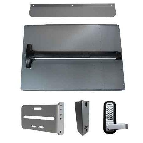 Lockey PS62 Standard Panic Shield Security Kit with Detex V-40 33" Panic Bar