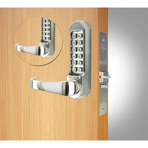 Codelocks CL550 & CL555 Mortise Lock Back-to-Back, Stainless Steel Finish