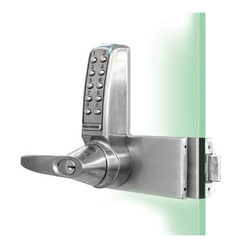 Codelocks CL4000 Electronic Glass Door Lock, Brushed Steel Finish